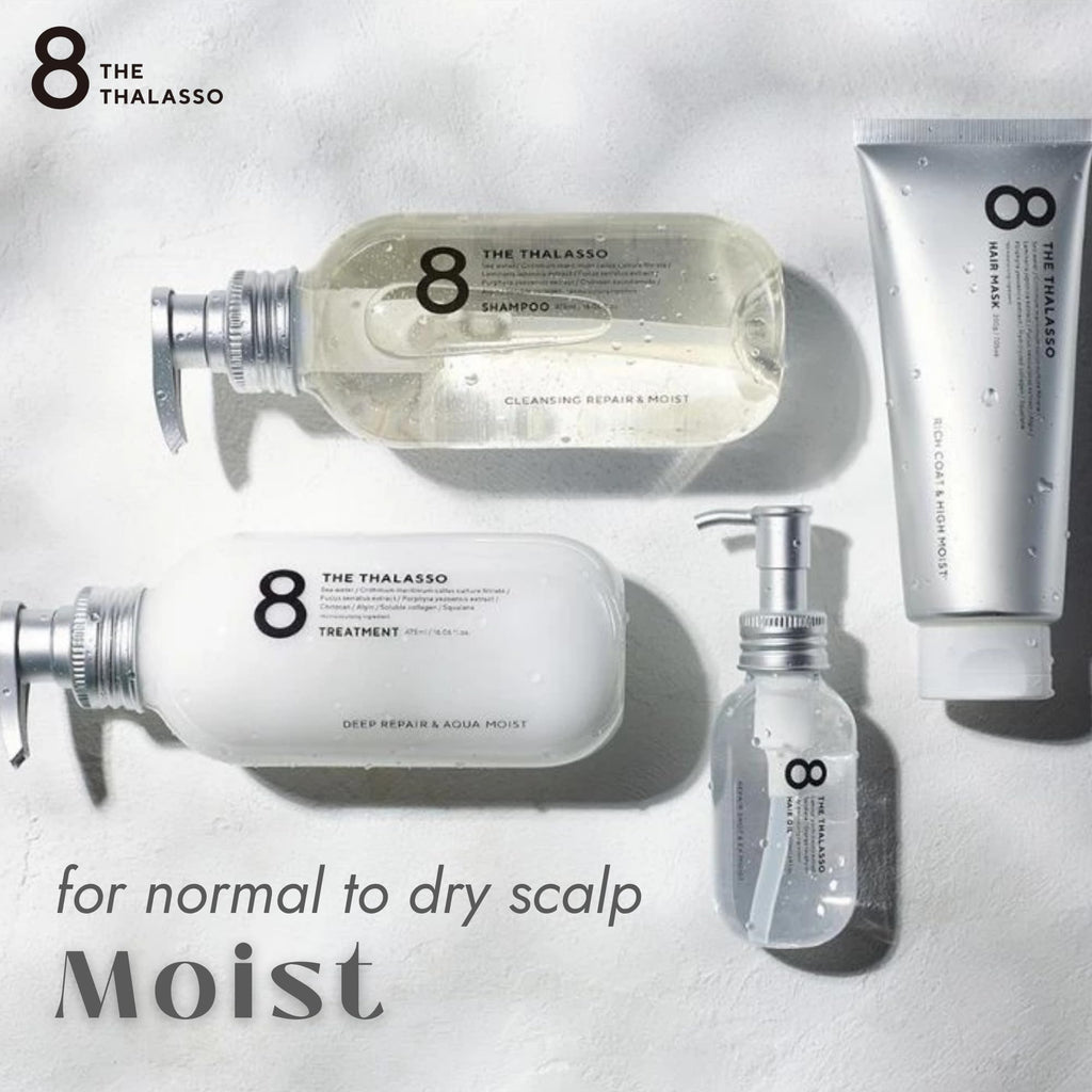 Eight the Thalasso MOIST Anti-Frizz Shampoo & Conditioner Set – Tea Tree Mint, Sulfate Free, 32.16 oz