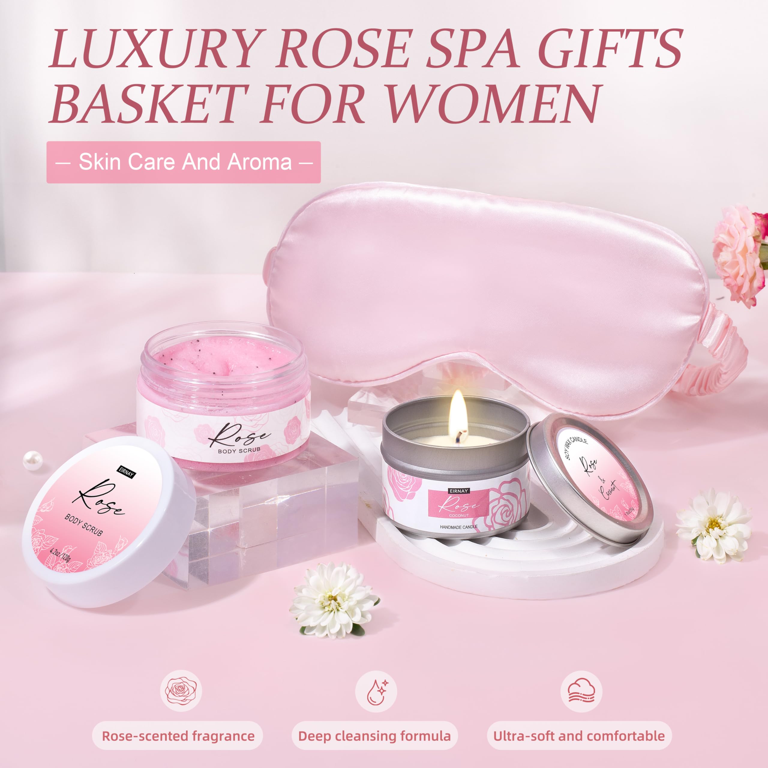 EIRNAY Gifts for Women – Luxurious Home Spa Gift Box for Birthdays & Self-Care