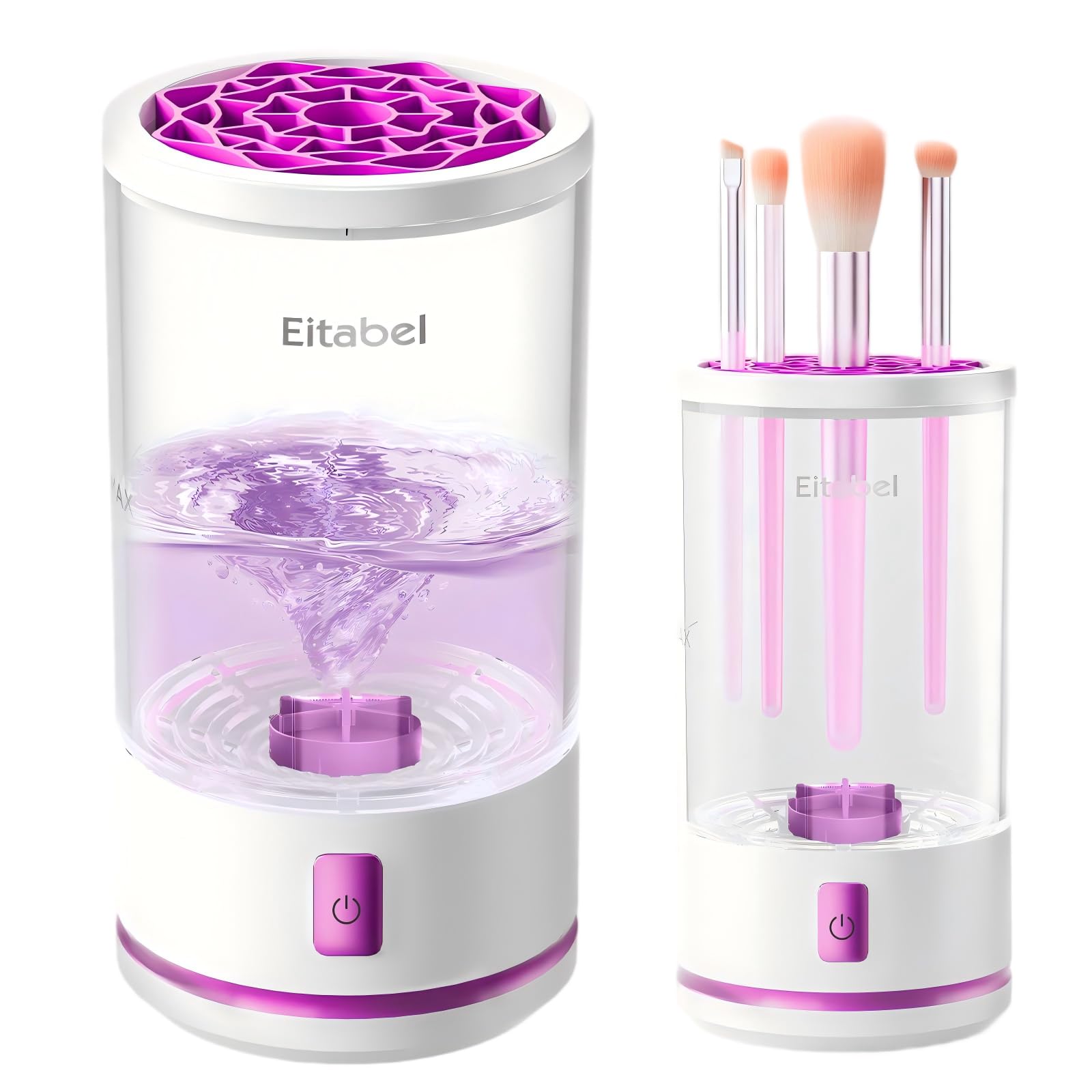 EITABEL 2-in-1 Makeup Brush Cleaner Machine | 7000 RPM Portable Auto Cleanser