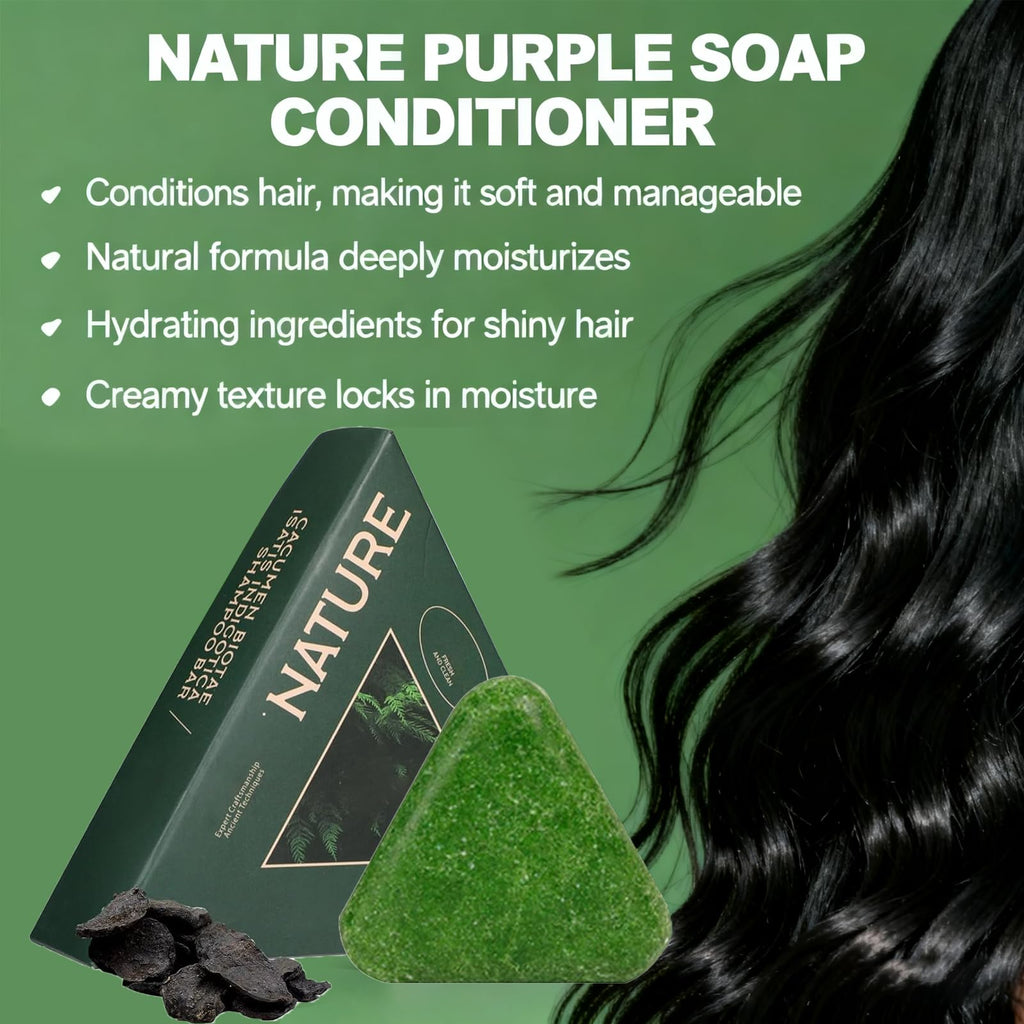 ekxzvg Nature Triangle Shampoo Bar – Usman Herb & Ginseng, 2-Pack