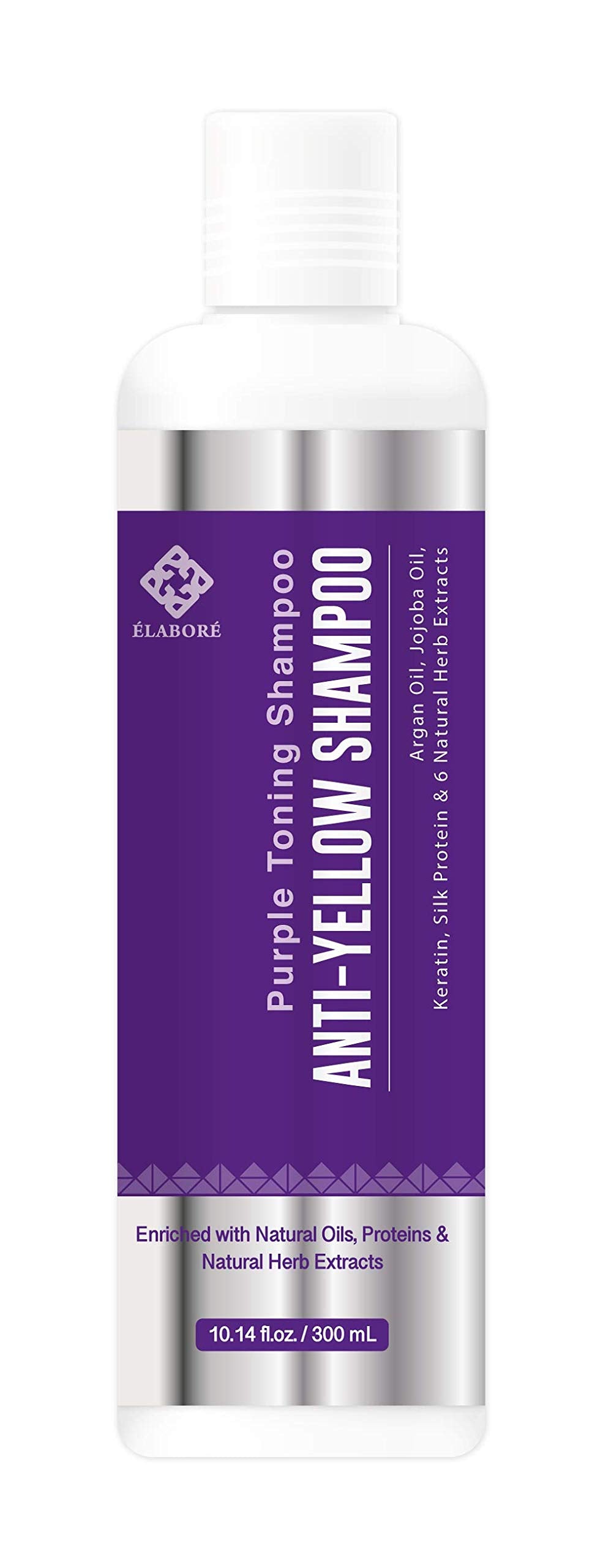 Elabore Purple Toning Shampoo – Anti Yellow Shampoo 10.14fl.oz/300ml