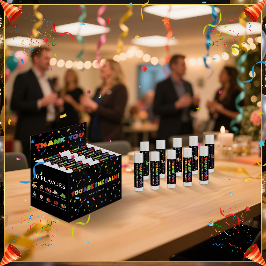 ElasignShopo 50 Pack Lip Balms Bulk — Employee Appreciation Gifts for Staff & Events