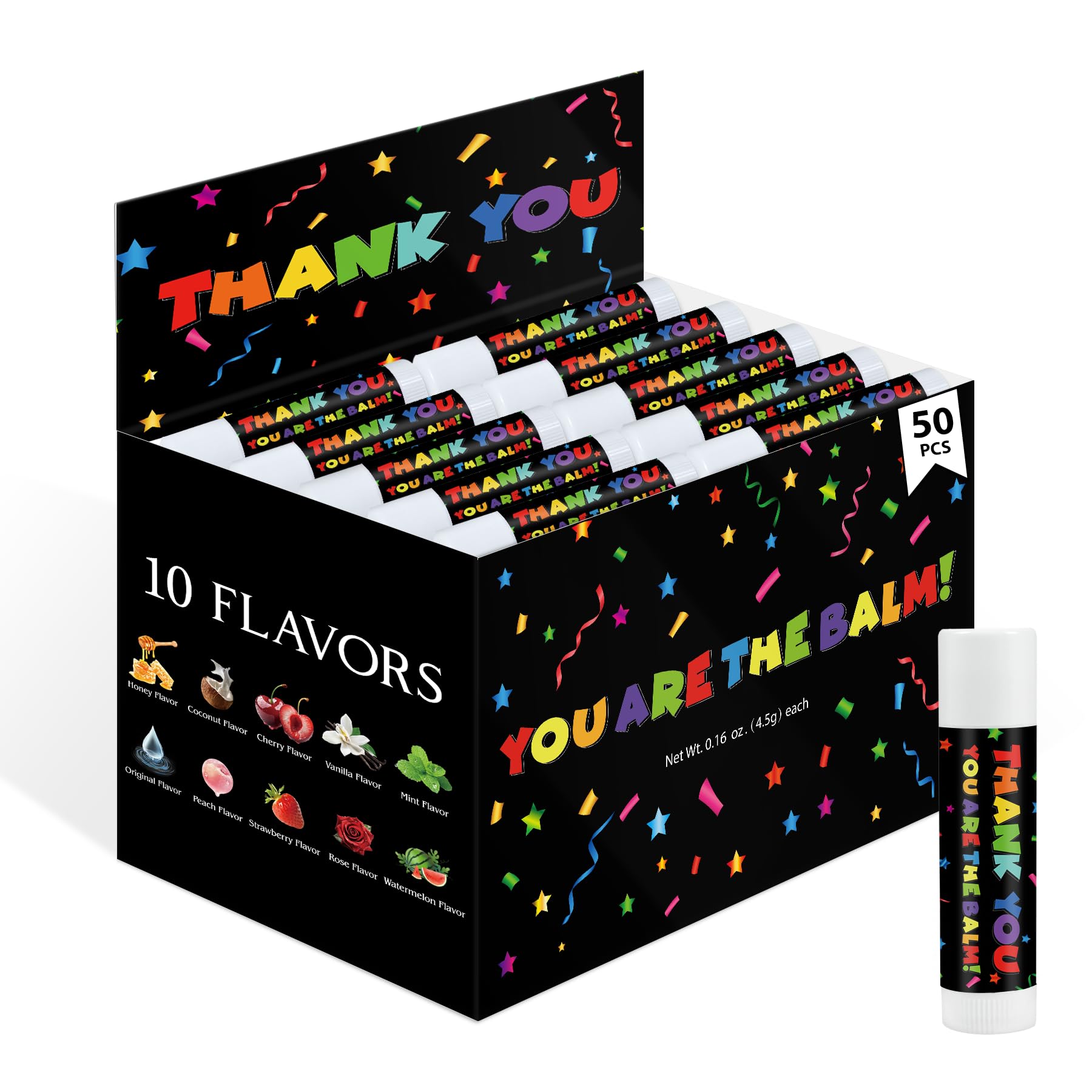 ElasignShopo 50 Pack Lip Balms Bulk — Employee Appreciation Gifts for Staff & Events