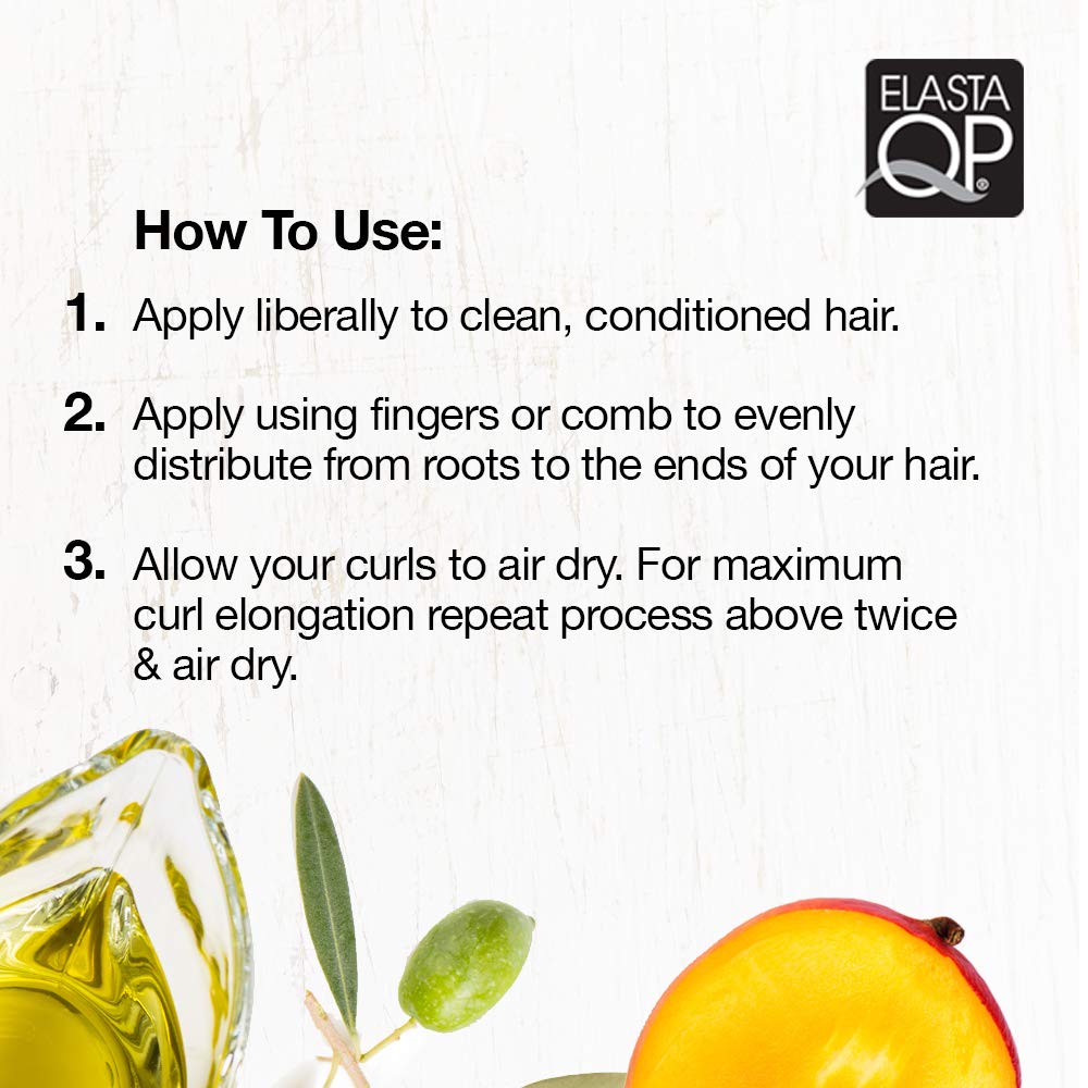 ELASTA QP Olive Oil & Mango Butter Glaze (3 Pack) – Soft, Defined Curls, Shine, 6 oz