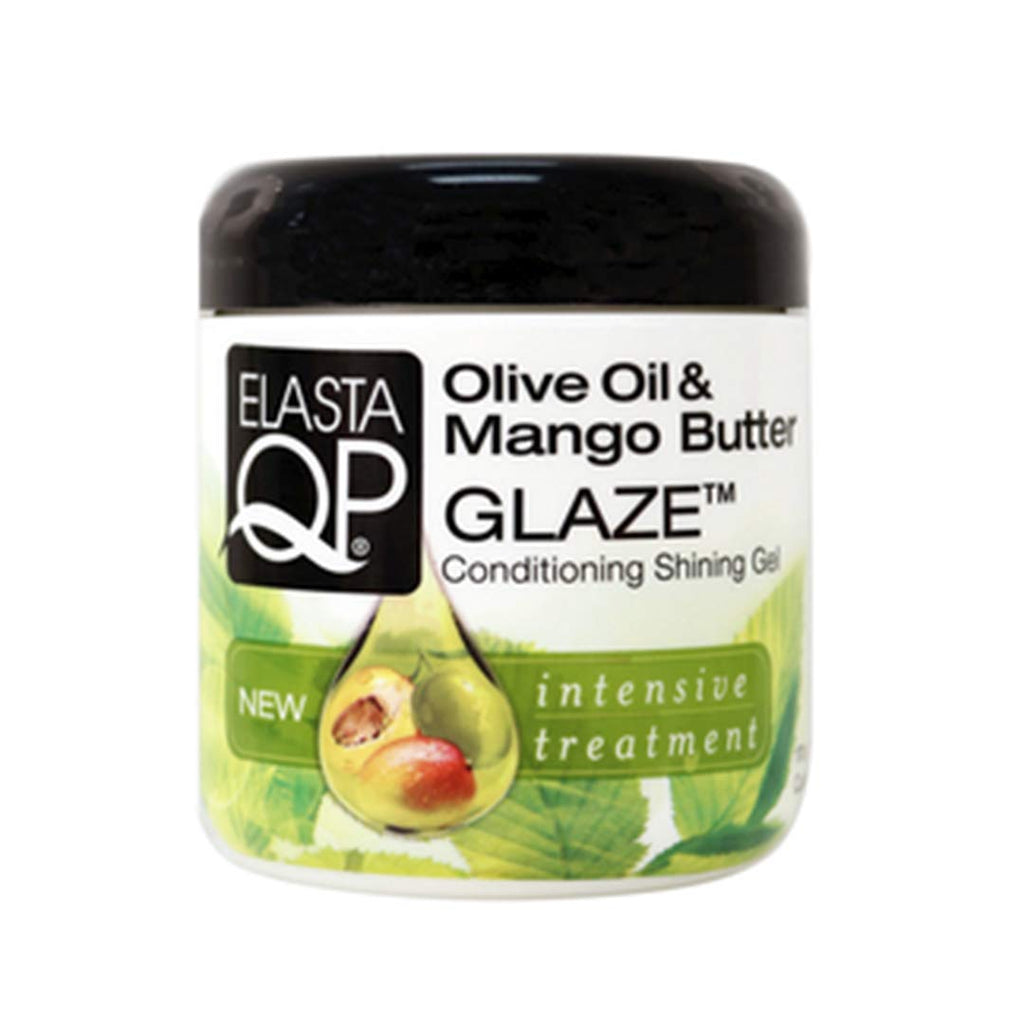 ELASTA QP Olive Oil & Mango Butter Glaze (3 Pack) – Soft, Defined Curls, Shine, 6 oz