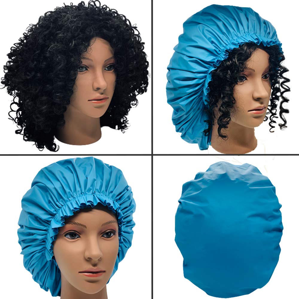 ELEBOX 2 Pack Premium X-Large Waterproof Shower Caps – Braids & Hair Protection