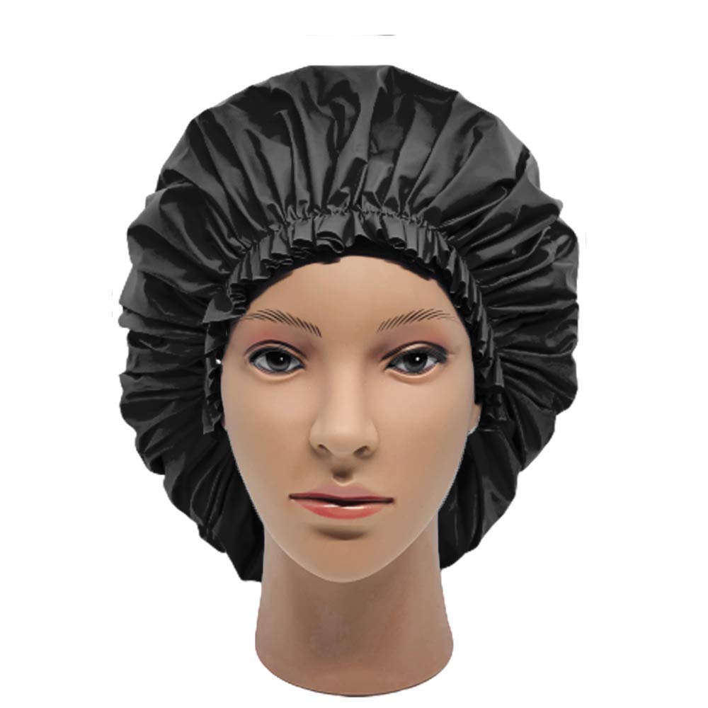 ELEBOX 2 Pack Premium X-Large Waterproof Shower Caps – Braids & Hair Protection