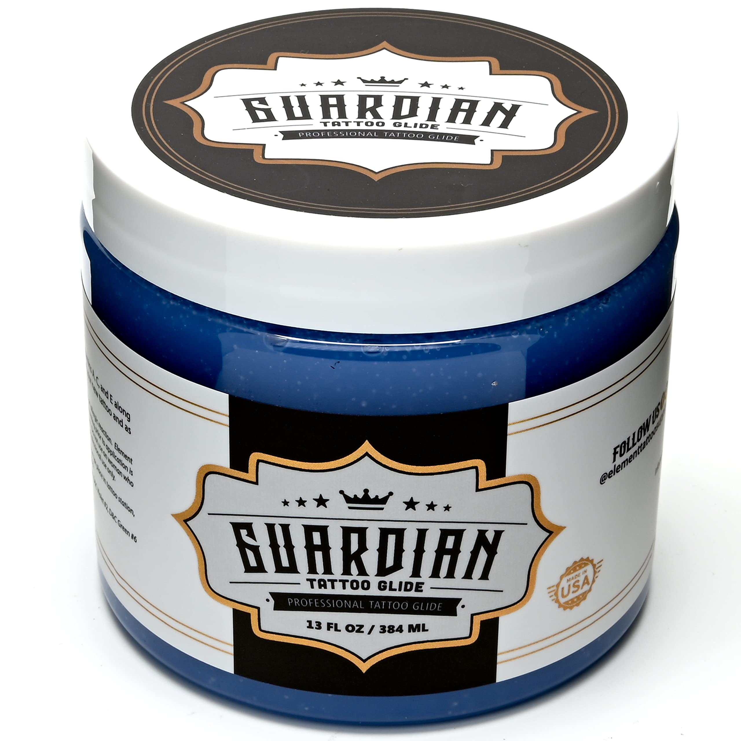 Guardian Tattoo Glide Gel by Element Tattoo Supply – During Tattooing & Aftercare Ointment, 13 oz