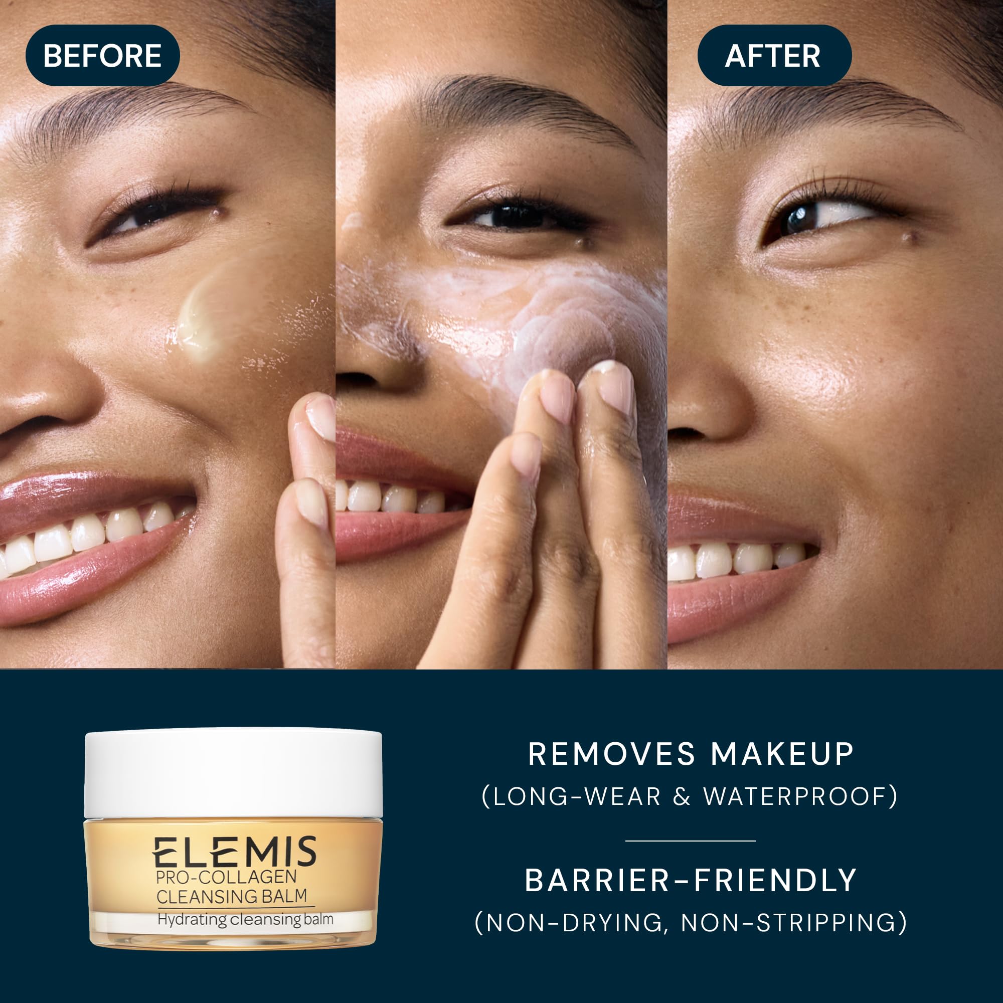ELEMIS Healthy Skin Travel Set | Pro-Collagen Cleansing Balm Mini, Marine Cream SPF 30 Mini & Dynamic Resurfacing Pads