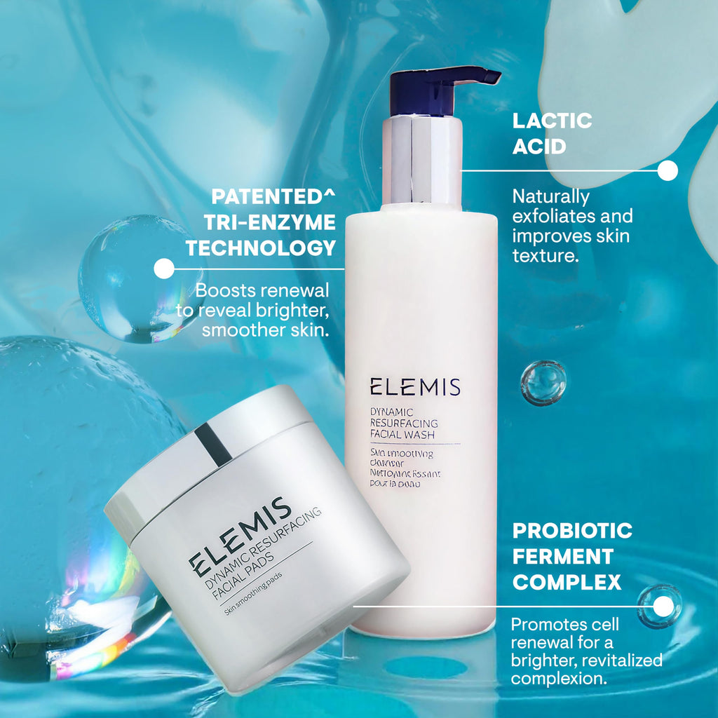 ELEMIS (The) Dynamic Duo Kit ($124 Value) - Enzyme-Powered Skin Refining Formulas - Daily Gel Cleanser and Exfoliating Facial Pads Kit