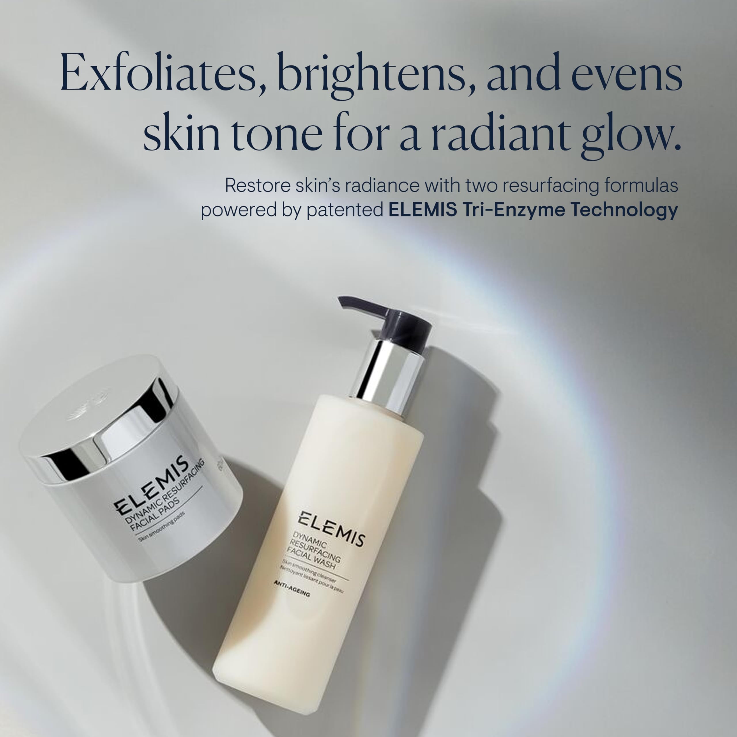 ELEMIS (The) Dynamic Duo Kit ($124 Value) - Enzyme-Powered Skin Refining Formulas - Daily Gel Cleanser and Exfoliating Facial Pads Kit
