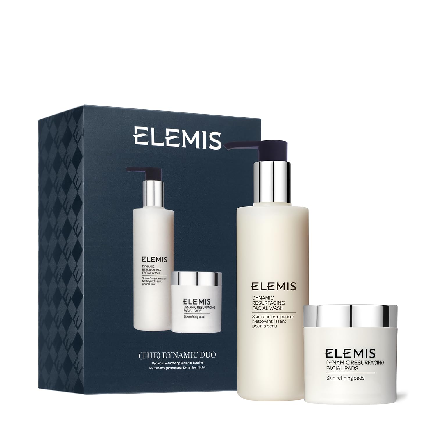 ELEMIS (The) Dynamic Duo Kit ($124 Value) - Enzyme-Powered Skin Refining Formulas - Daily Gel Cleanser and Exfoliating Facial Pads Kit