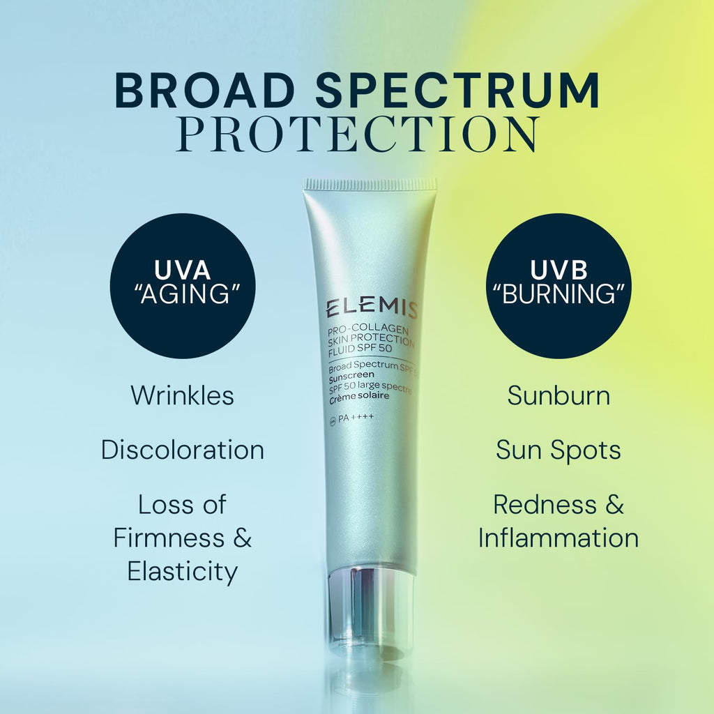 Elemis Pro-Collagen Skin Protection Fluid SPF 50 | Hydrating Face Sunscreen | 40ml