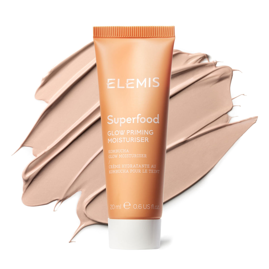 ELEMIS Superfood Glow Priming Moisturizer 20ml – Travel-Size Radiance & Primer for Glowing Skin