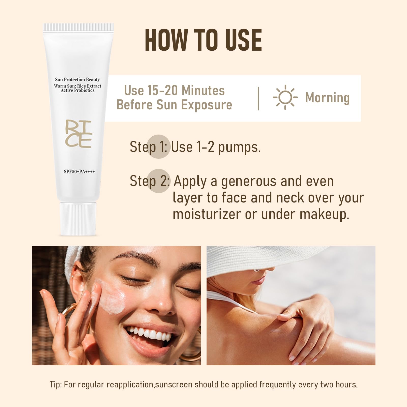 Elesysy Relief Sun SPF50+ Sunscreen – 2-Pack with Rice & Probiotics, PA++++ Korean Skin Care