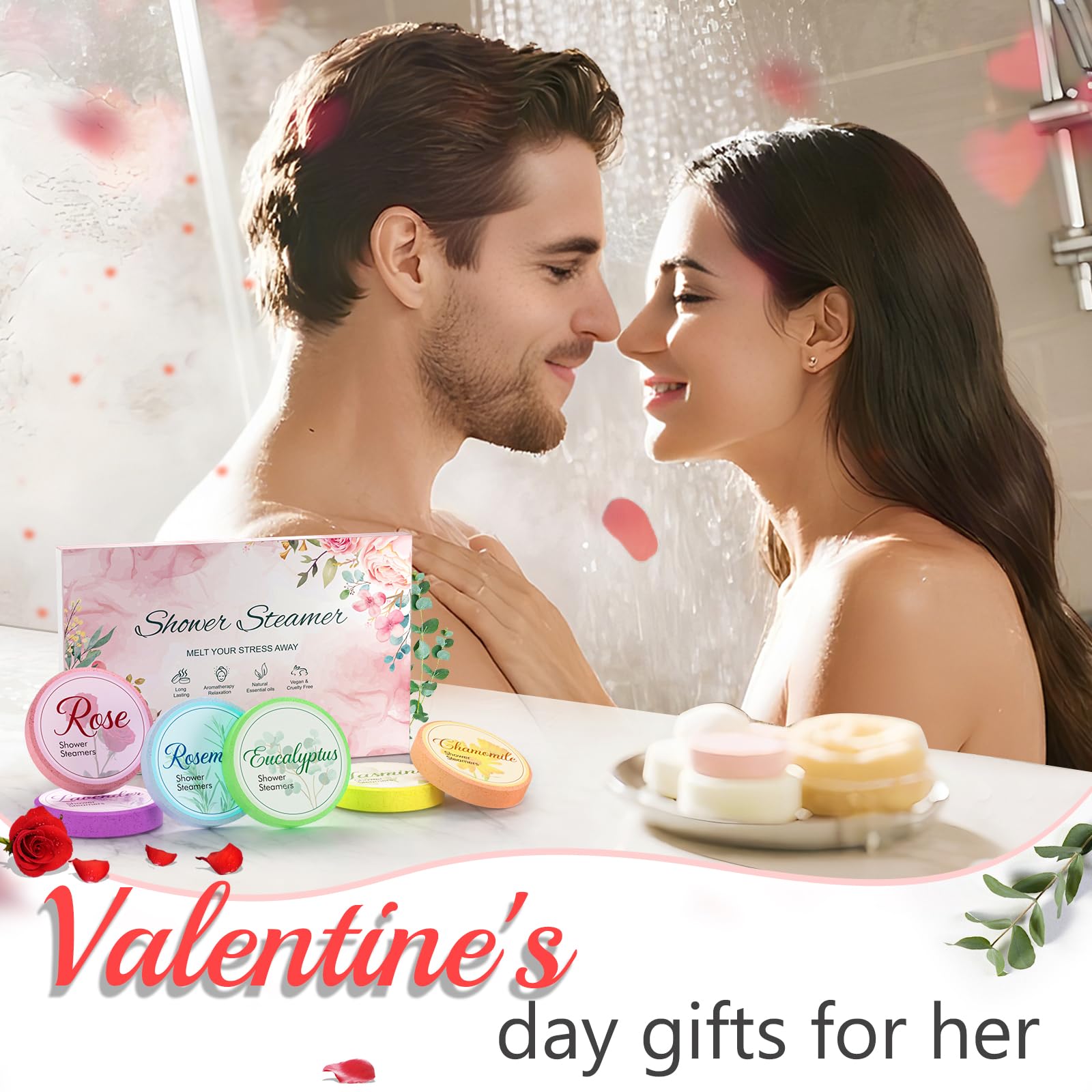 Eletorot 6-Pack Shower Steamers for Her – Aromatherapy Self-Care Gift Set
