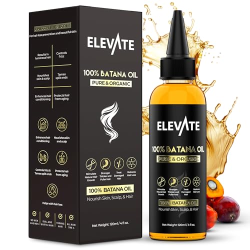 Elevate Batana Oil for Hair Growth – 100% Pure, Cold-Pressed Honduran Oil | 4 Fl Oz
