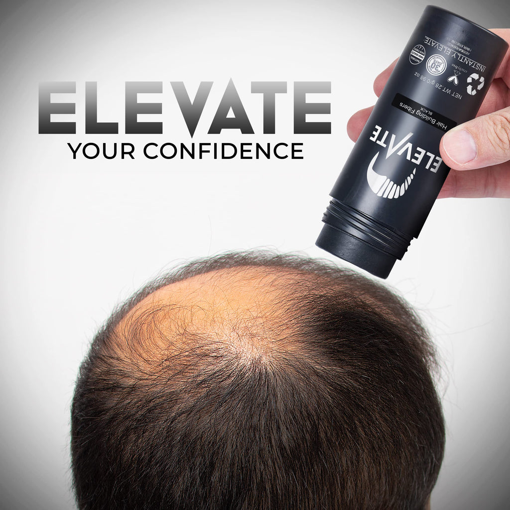 Elevate Hair Fibers – Instant Thickening & Concealment for Men & Women | Black, 28g