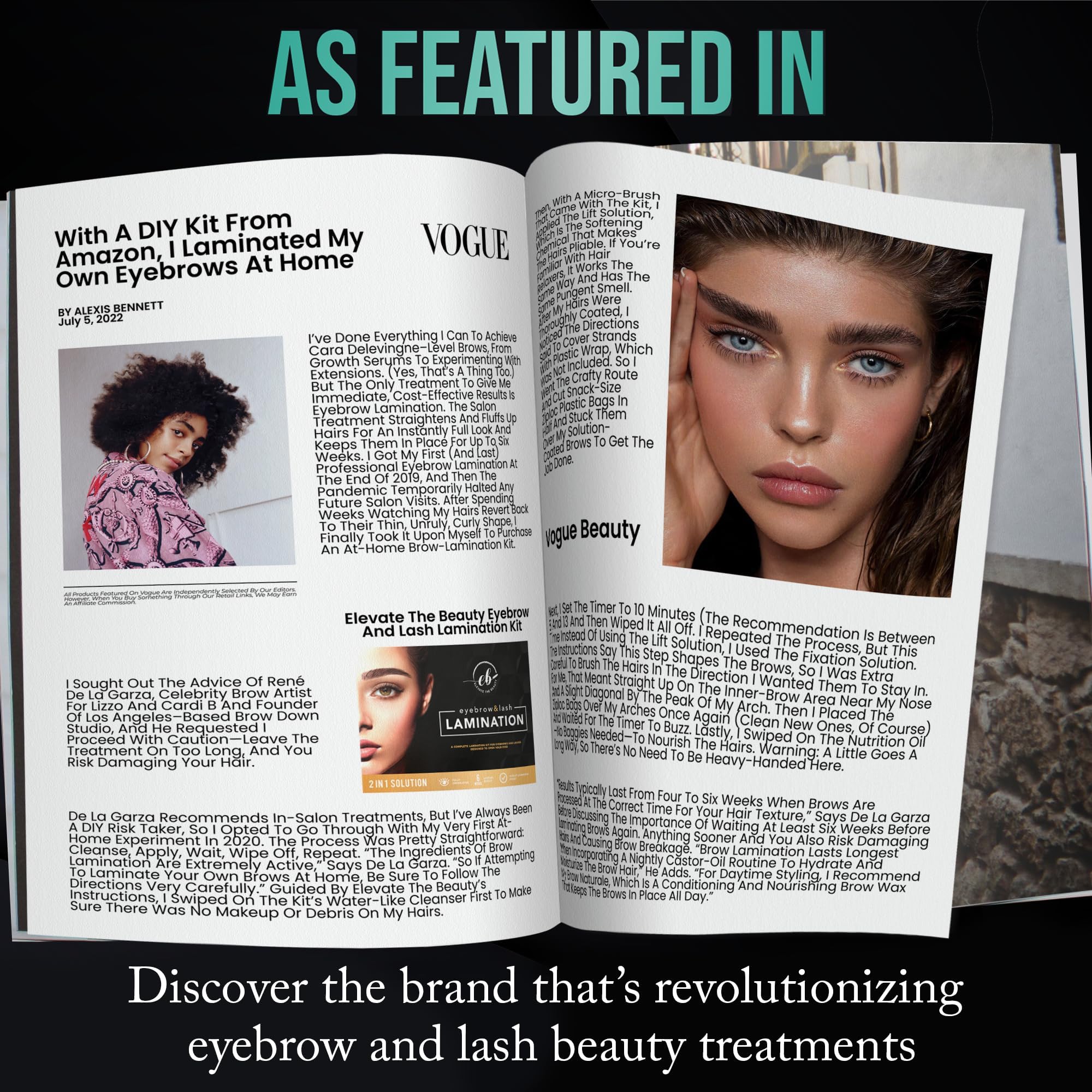 Elevate the Beauty Eyebrow & Lash Kit — Black & Brown, 10 Applications, Vegan 2-in-1