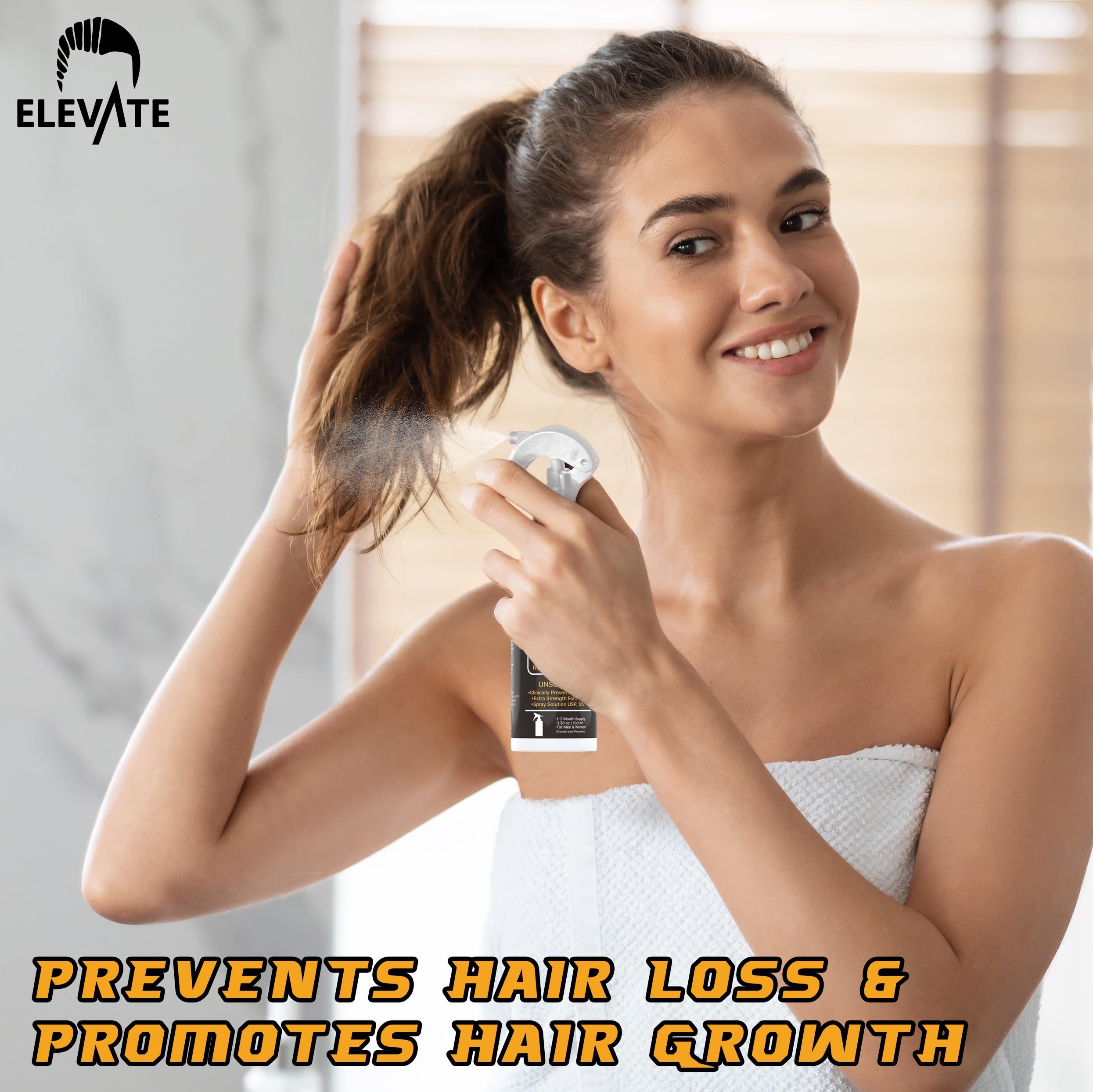 Elevate 5% Minoxidil Hair Regrowth Spray – Extra Strength for Men & Women (1 Month)