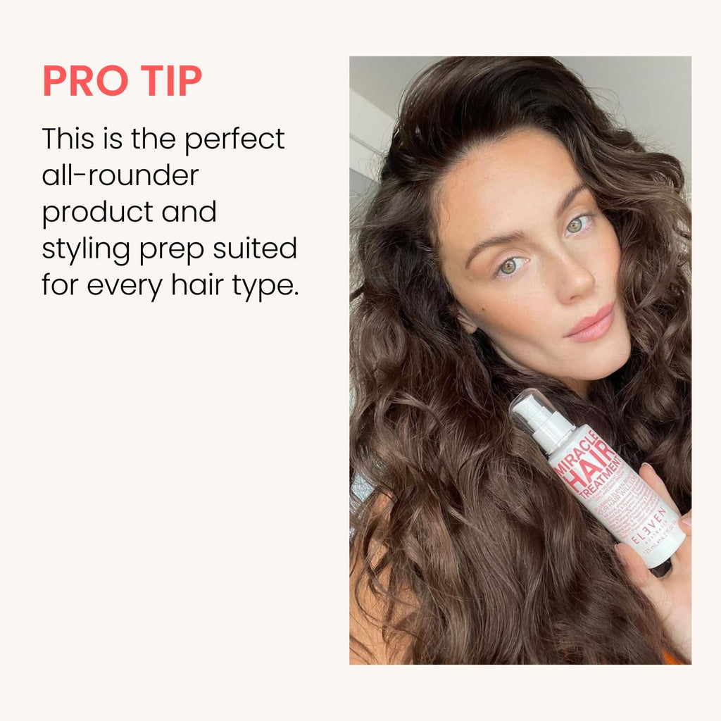 ELEVEN AUSTRALIA Miracle Leave In Hair Treatment – Heat Protection & Detangler