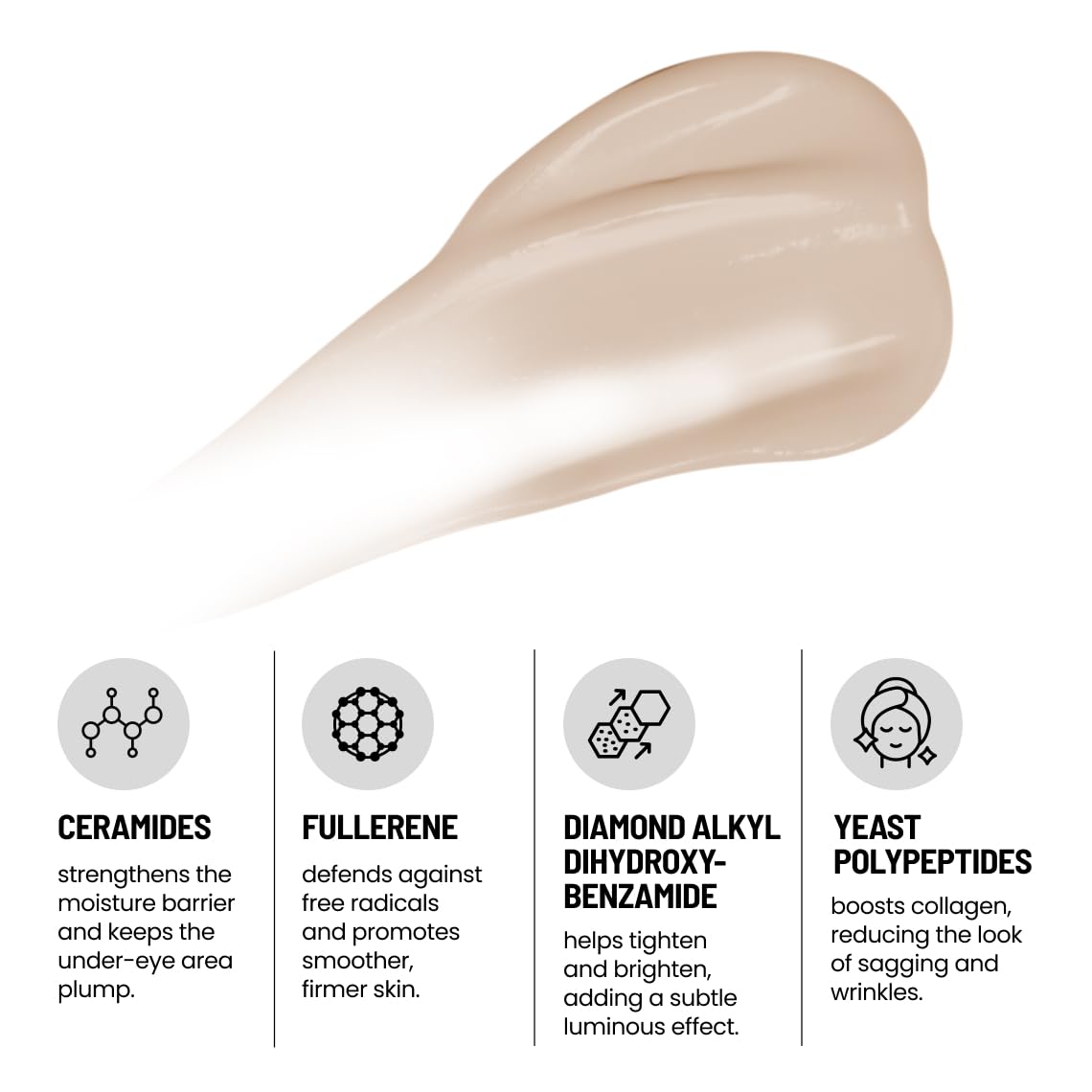 Eliré Korean Firming Eye Cream – Instant Lift with Peptide + Ceramide (15ml)