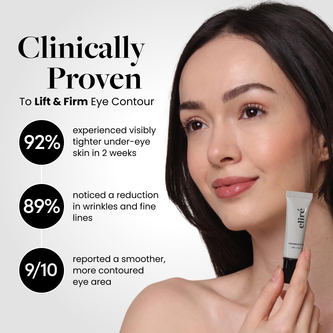 Eliré Korean Firming Eye Cream – Instant Lift with Peptide + Ceramide (15ml)