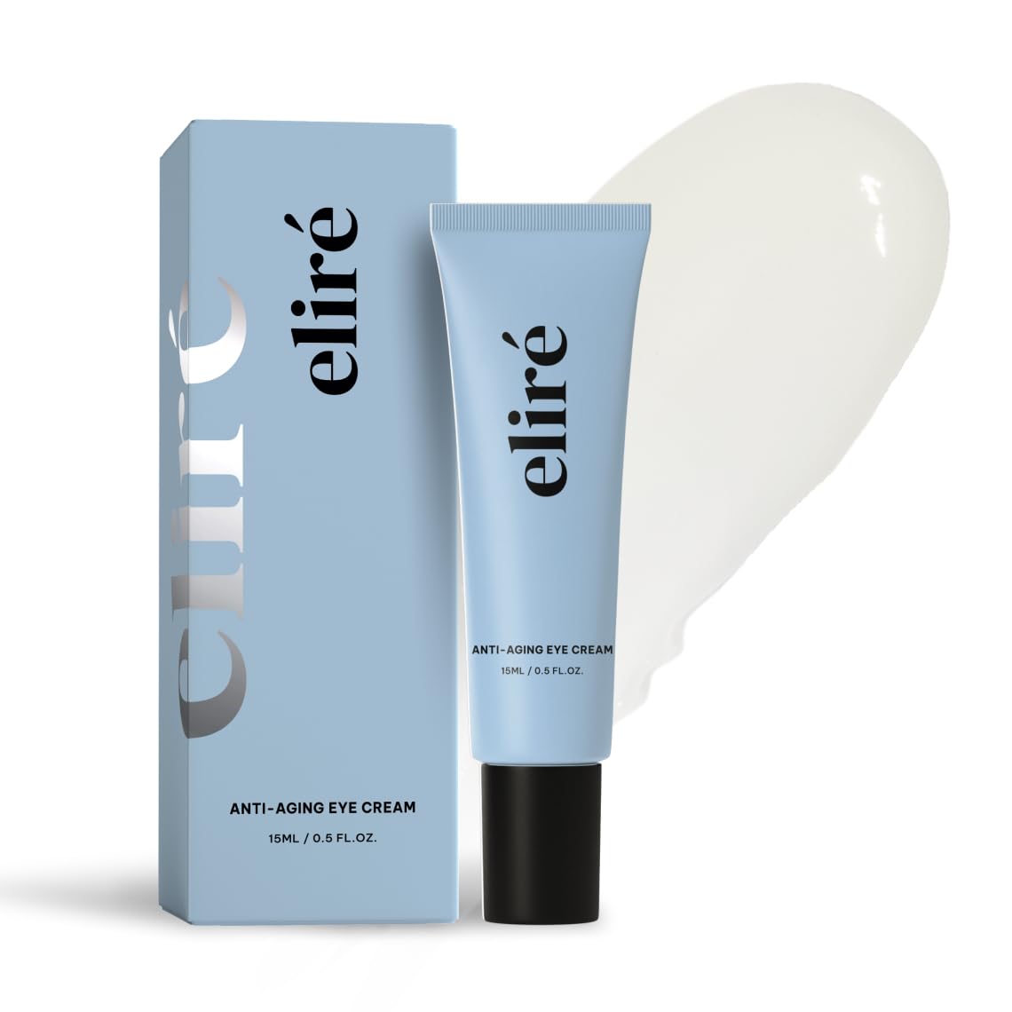Eliré Korean Anti-Aging Eye Cream – Smooths Wrinkles, Firms & Hydrates with Ceramides & Caffeine (15ml)