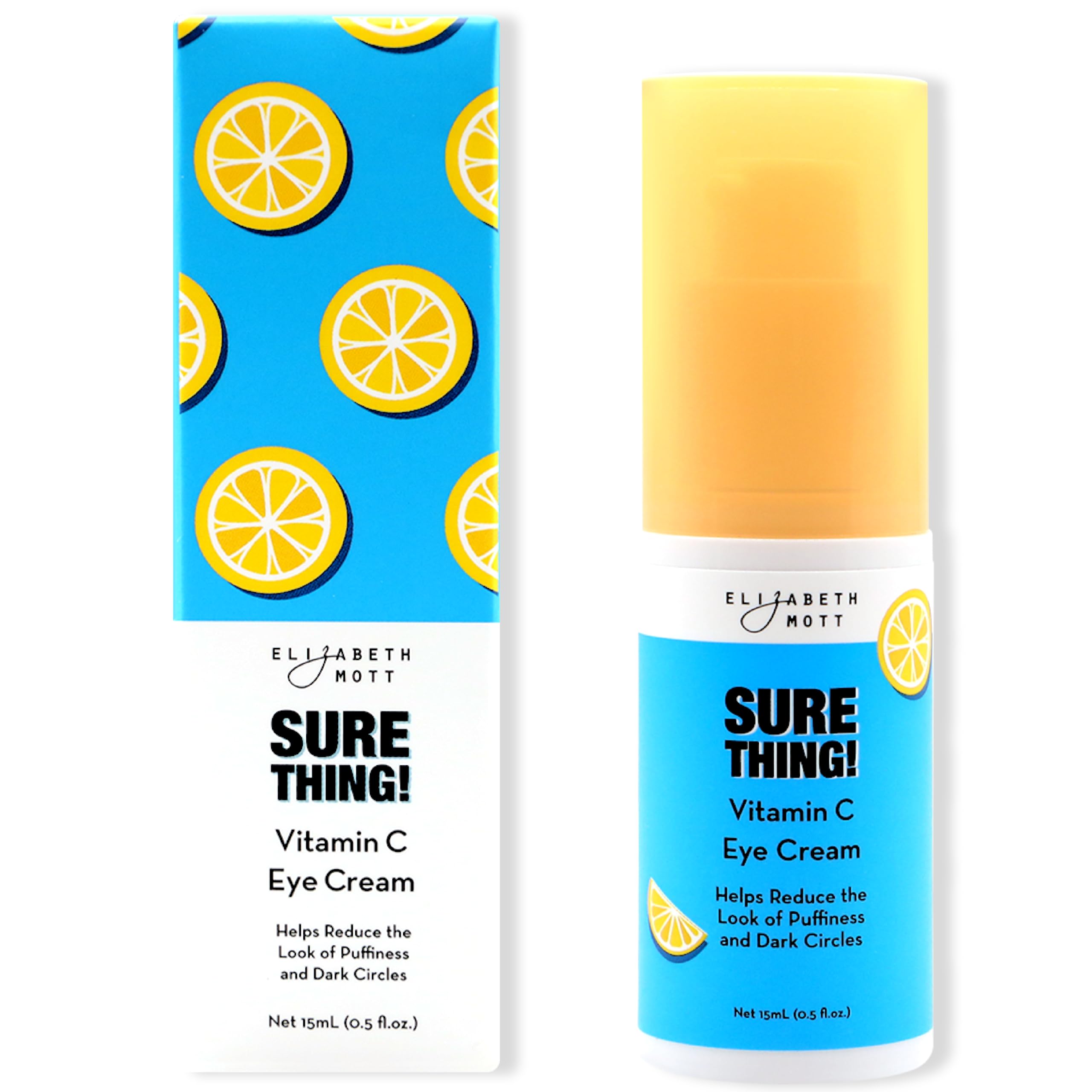 Elizabeth Mott Sure Thing Vitamin C Eye Cream — Hydrating & Brightening Eye Treatment (Vegan, Fragrance-Free) 0.5 oz