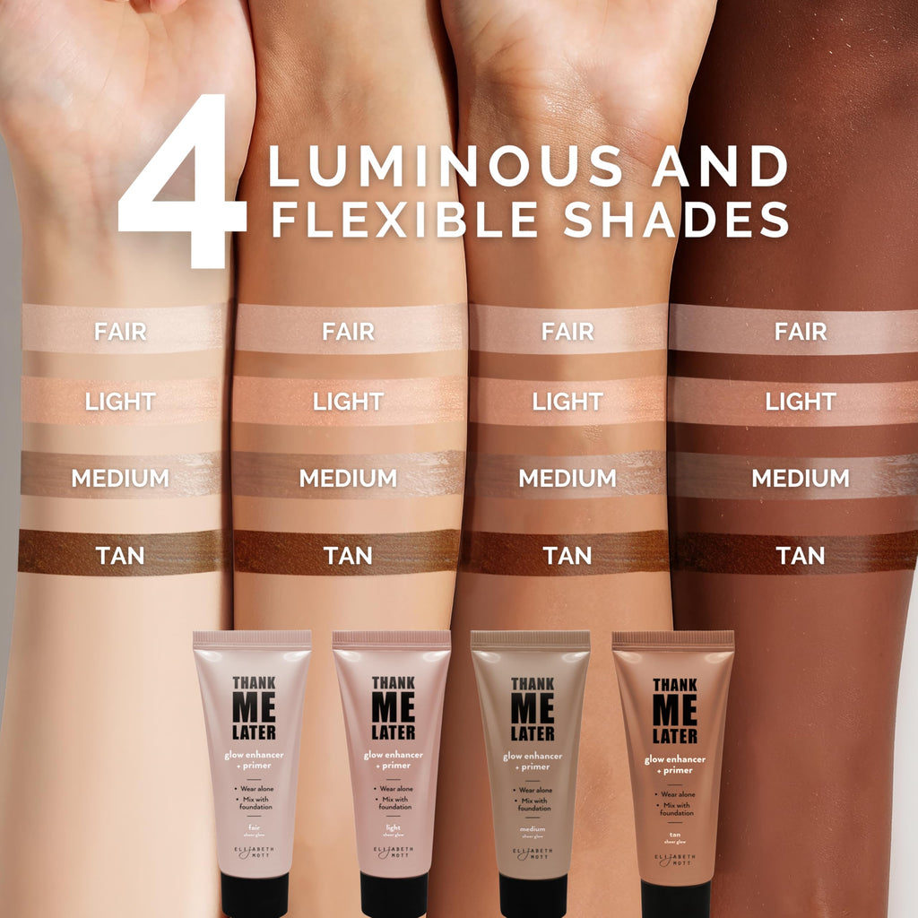 Elizabeth Mott Thank Me Later Glow Enhancer – Hydrating Primer & Highlighter (Vegan, Cruelty-Free)