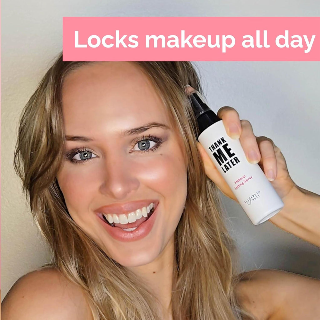Elizabeth Mott Thank Me Later 3-in-1 Dewy Makeup Setting Spray – Hydrating Niacinamide, Travel-Size 30ml