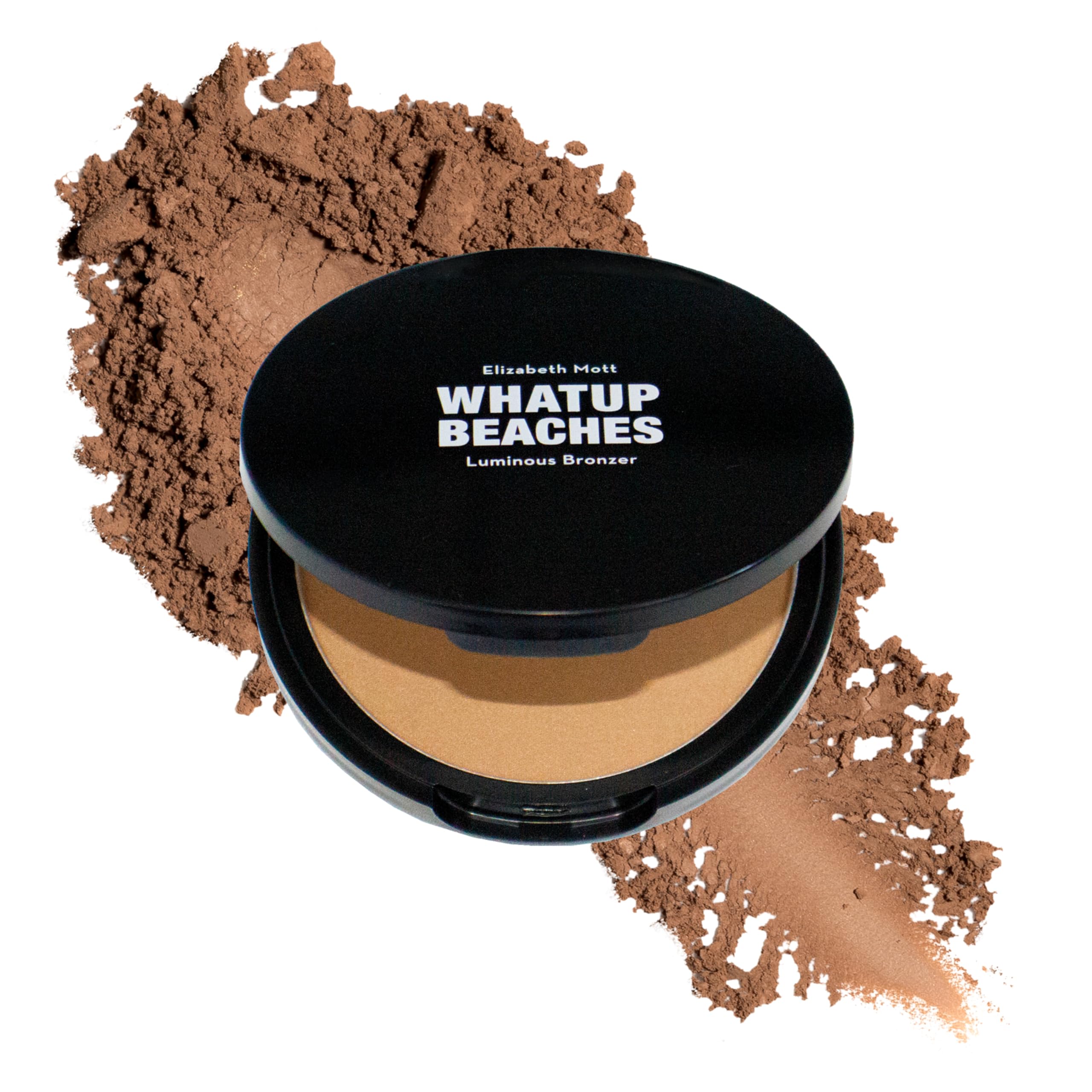 Elizabeth Mott Whatup Beaches Bronzer – Vegan & Cruelty-Free Face Bronzer (10 g) for Contour, Bronze & Glow