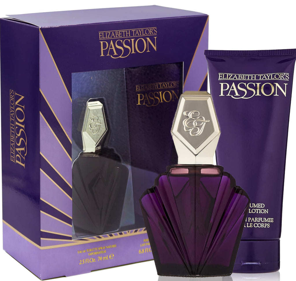 Elizabeth Taylor Passion Gift Set for Women – 2 Piece EDT & Lotion