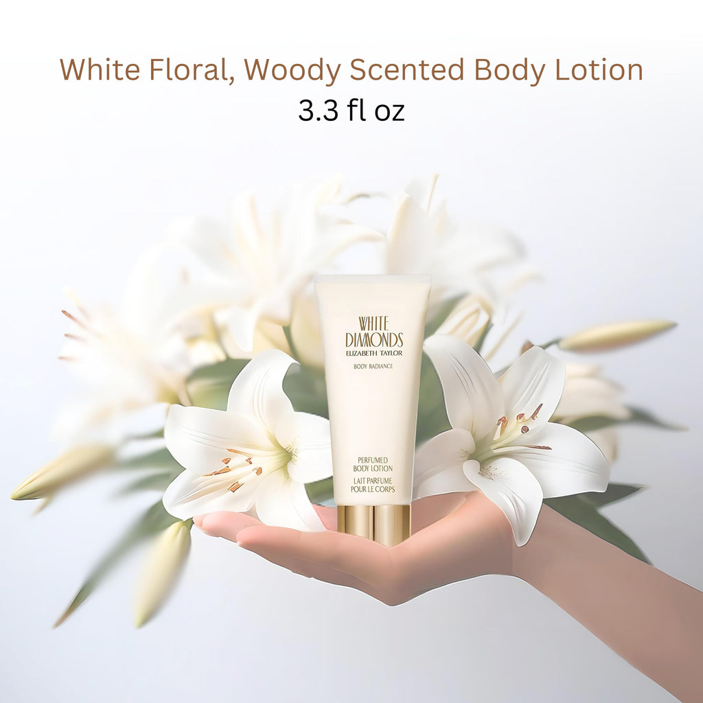 Elizabeth Taylor White Diamonds Body Lotion 3.3 oz – Hydrating Floral Scent
