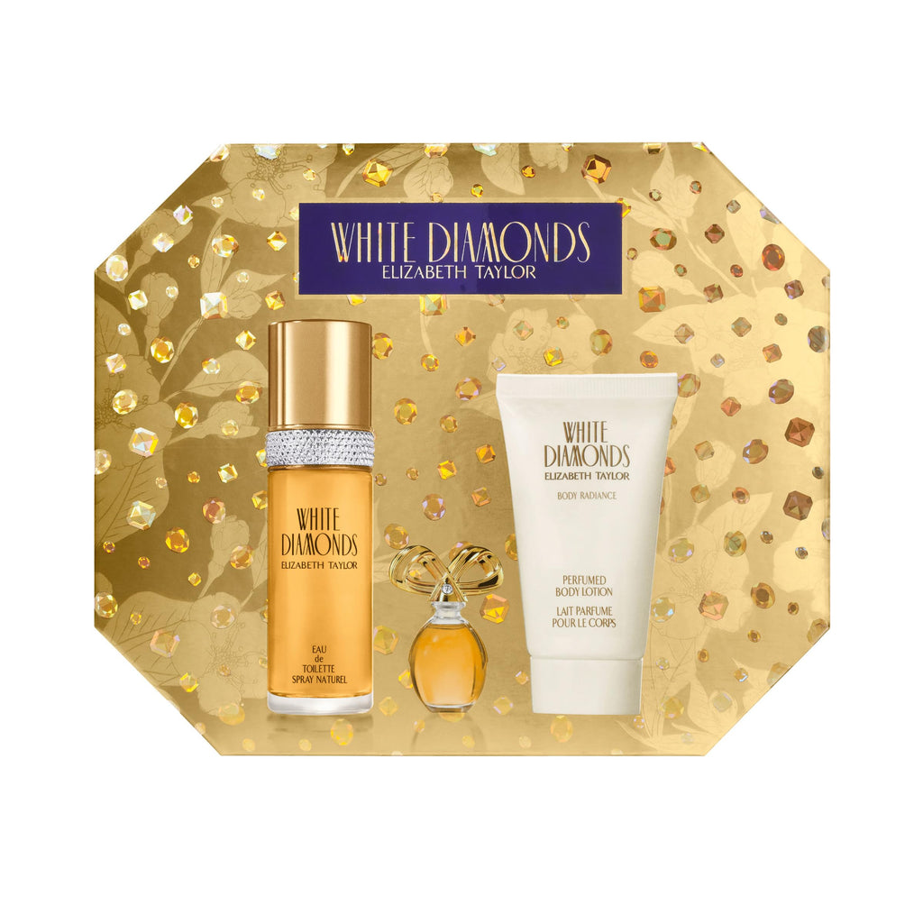 Elizabeth Taylor White Diamonds 3-Piece Gift Set: EDT, Body Lotion & Mini Parfum Replica