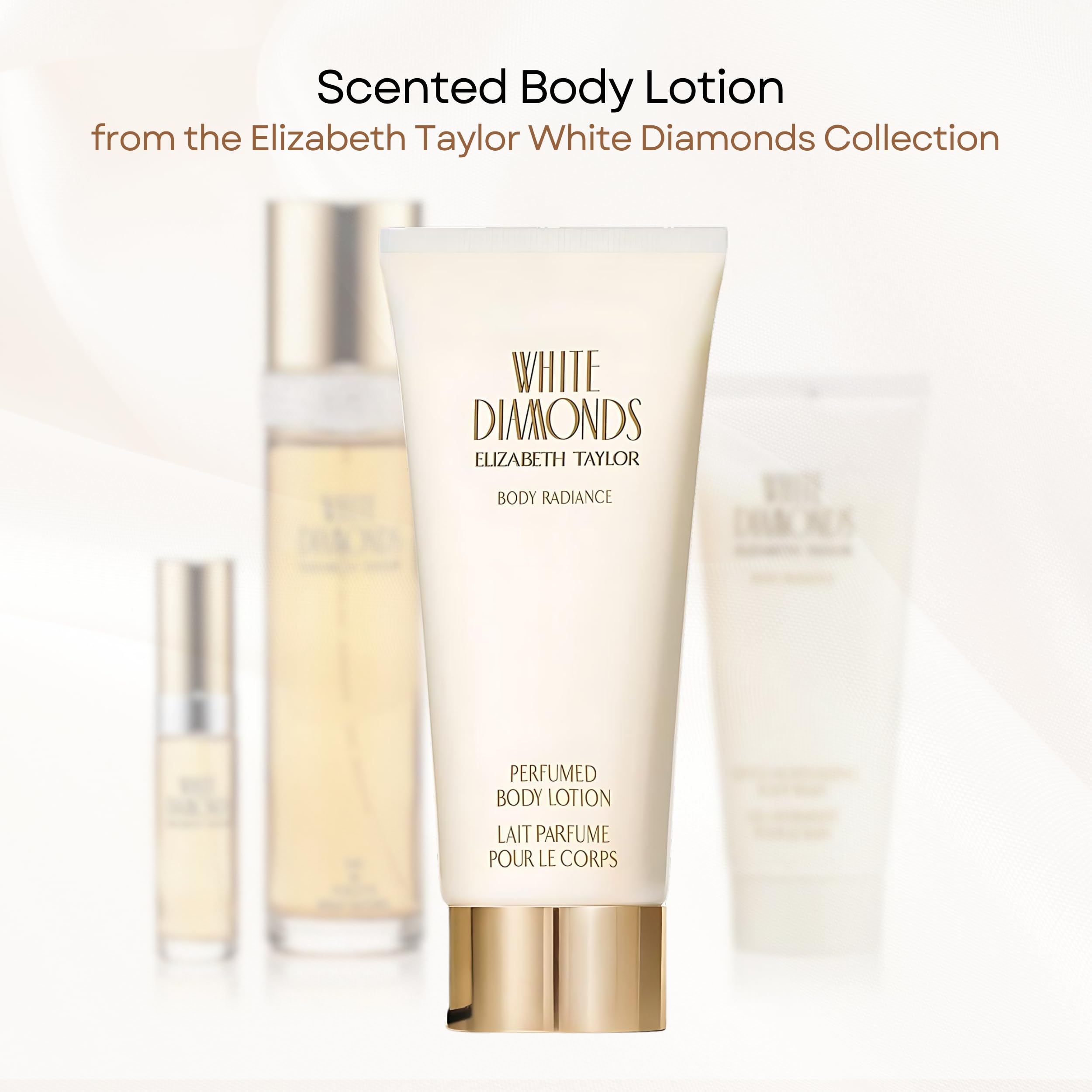 Elizabeth Taylor White Diamonds Body Lotion 3.3 oz – Hydrating Floral Scent