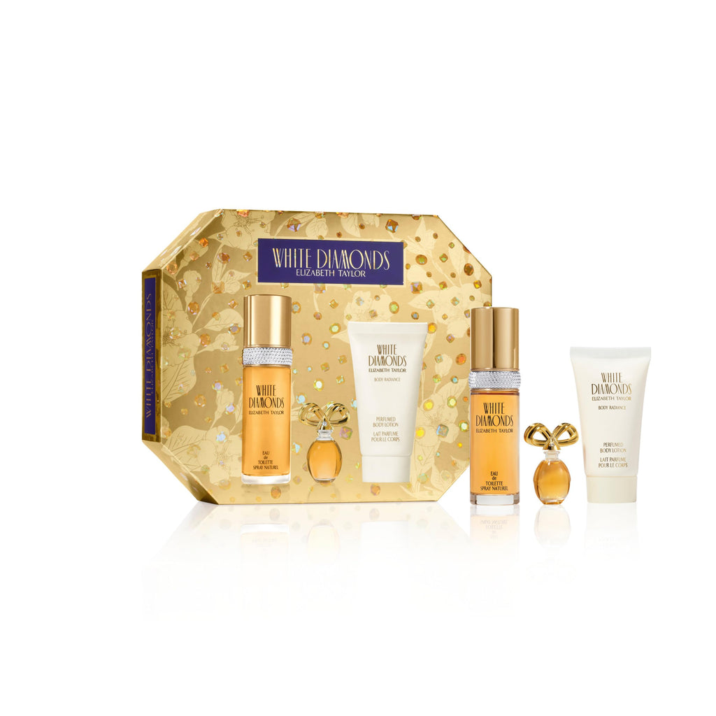 Elizabeth Taylor White Diamonds 3-Piece Gift Set: EDT, Body Lotion & Mini Parfum Replica