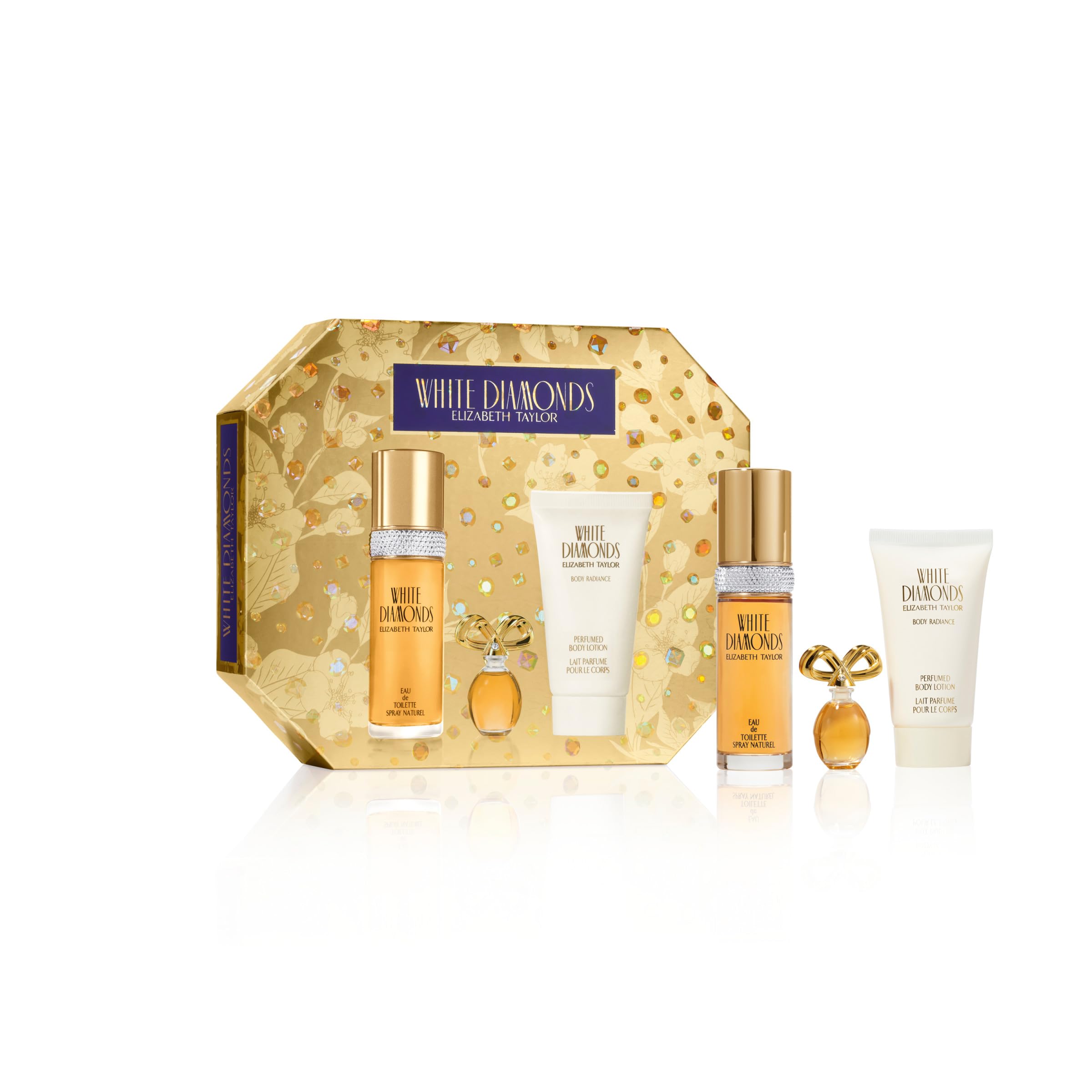 Elizabeth Taylor White Diamonds 3-Piece Gift Set: EDT, Body Lotion & Mini Parfum Replica