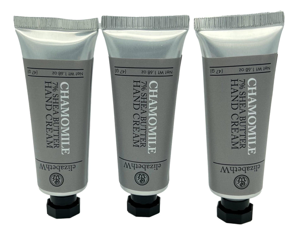 Elizabeth W Chamomile Hand Cream — Set of 3, 1.68 oz Tubes | Made in USA