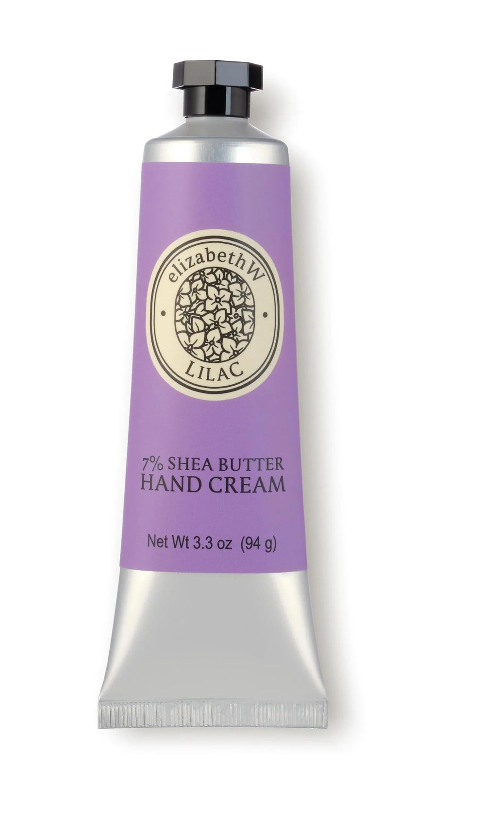 Elizabeth W Lilac Hand Cream – 7% Shea Butter, 3.3 oz, Floral Scent