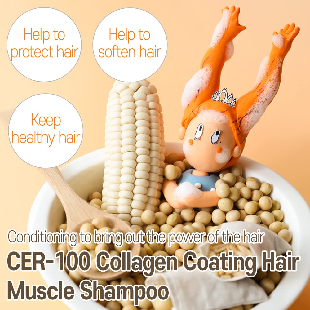 Elizavecca CER-100 Collagen Coating Hair Shampoo, 16.9 oz – Volumizing, Deep Cleansing, Daily Use