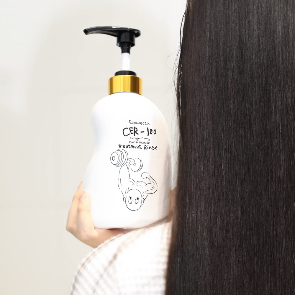 Elizavecca Collagen Coating Hair Treatment Rinse 500ml – Moisturizing Conditioner for Dry Hair