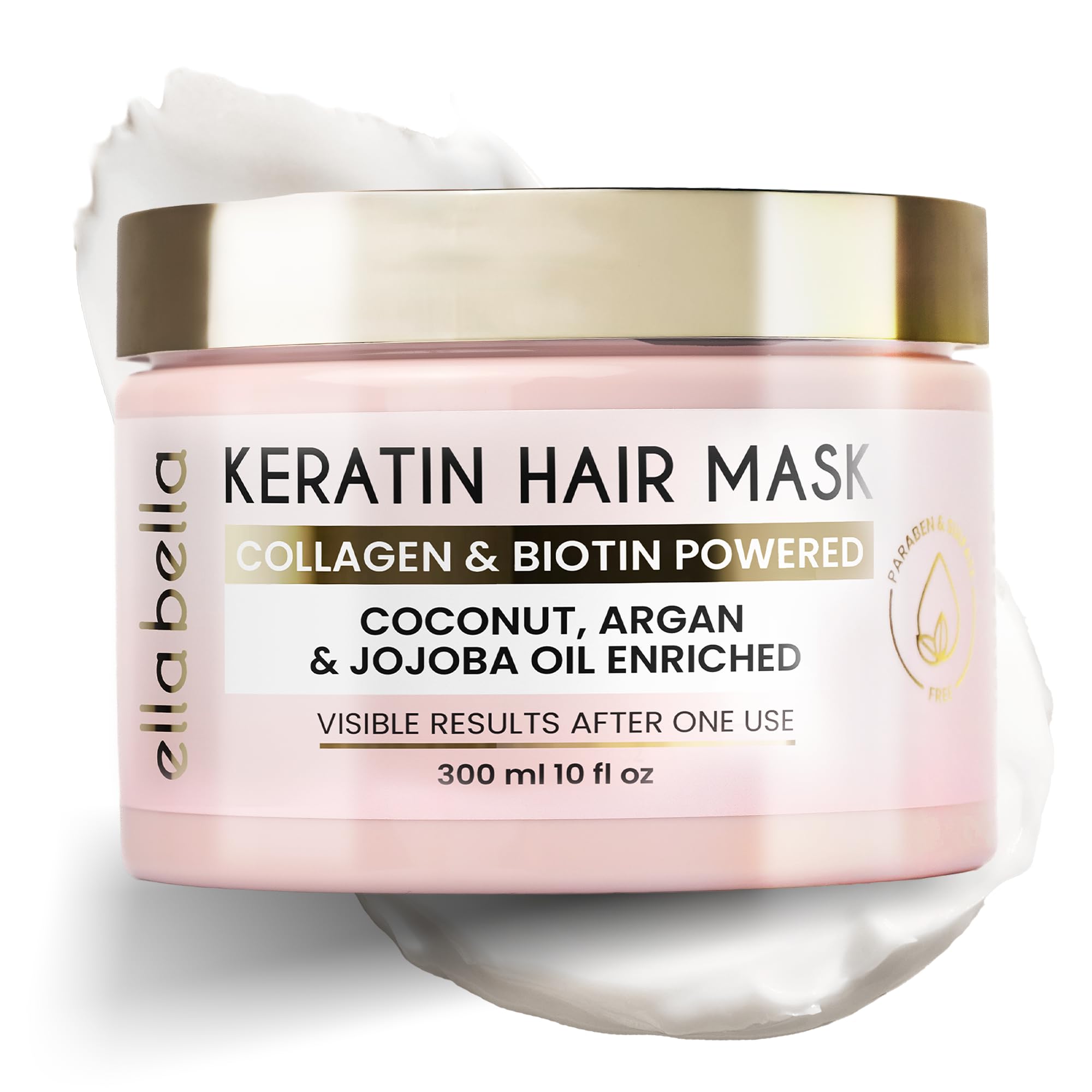 ELLA BELLA Keratin Hair Mask – Deep Conditioning for Dry, Damaged & Color-Treated Hair