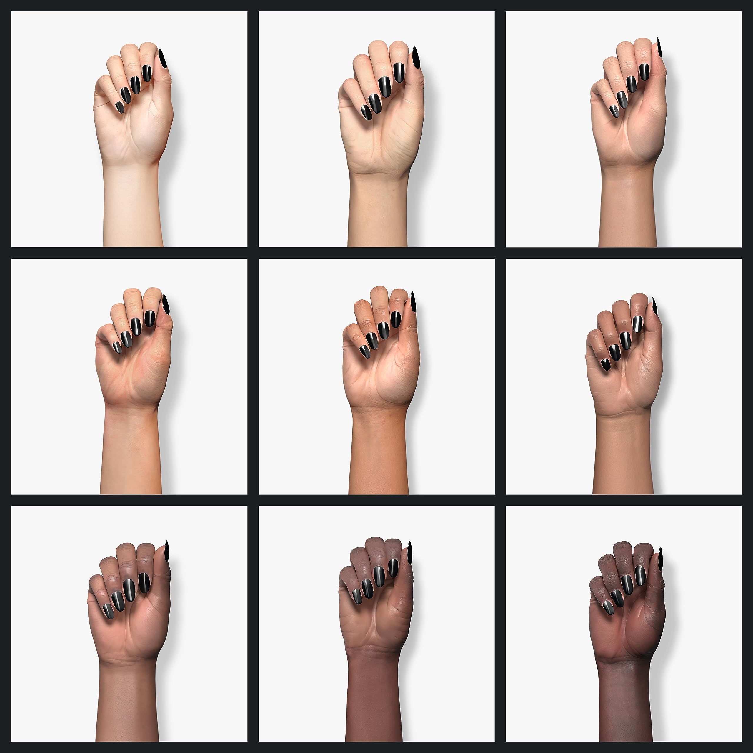 ella+mila Lights Out Black Nail Polish – Quick-Dry, Chip-Resistant, 0.45 fl oz