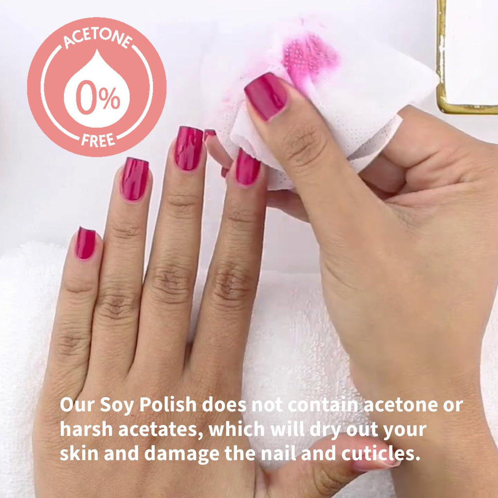 ella+mila Soy Nail Polish Remover – Unscented, Non-Acetone, Non-Toxic for Natural Nails (4 oz) with Vitamins A C & E