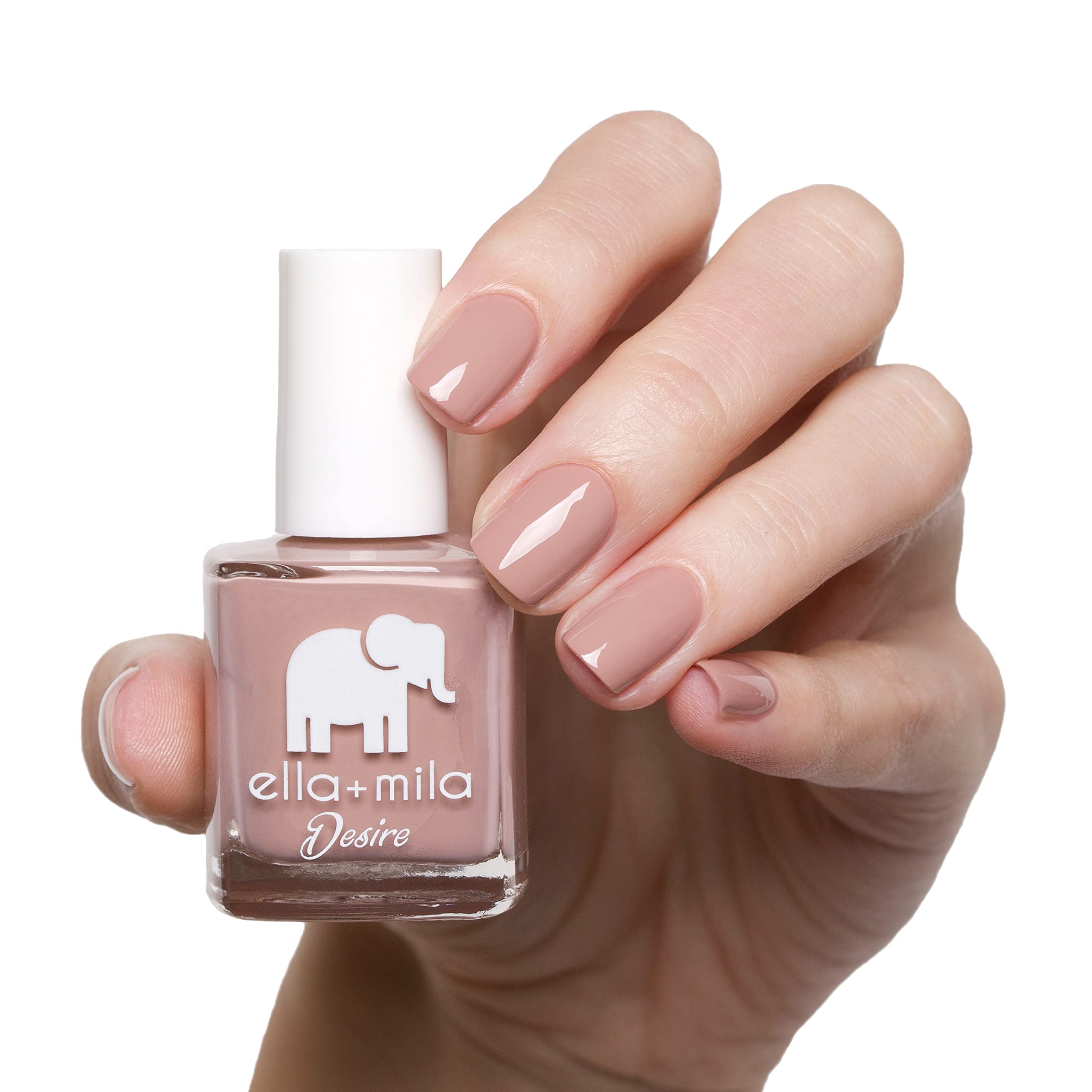 ella+mila Desert Suede Pink Nail Polish — Fast Dry, Long-Lasting, Chip-Resistant (0.45 fl oz)
