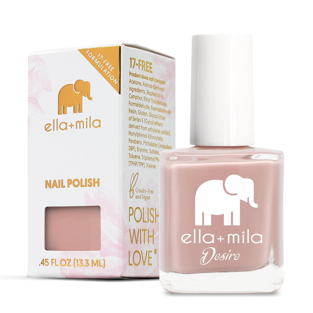 ella+mila Desert Suede Pink Nail Polish — Fast Dry, Long-Lasting, Chip-Resistant (0.45 fl oz)