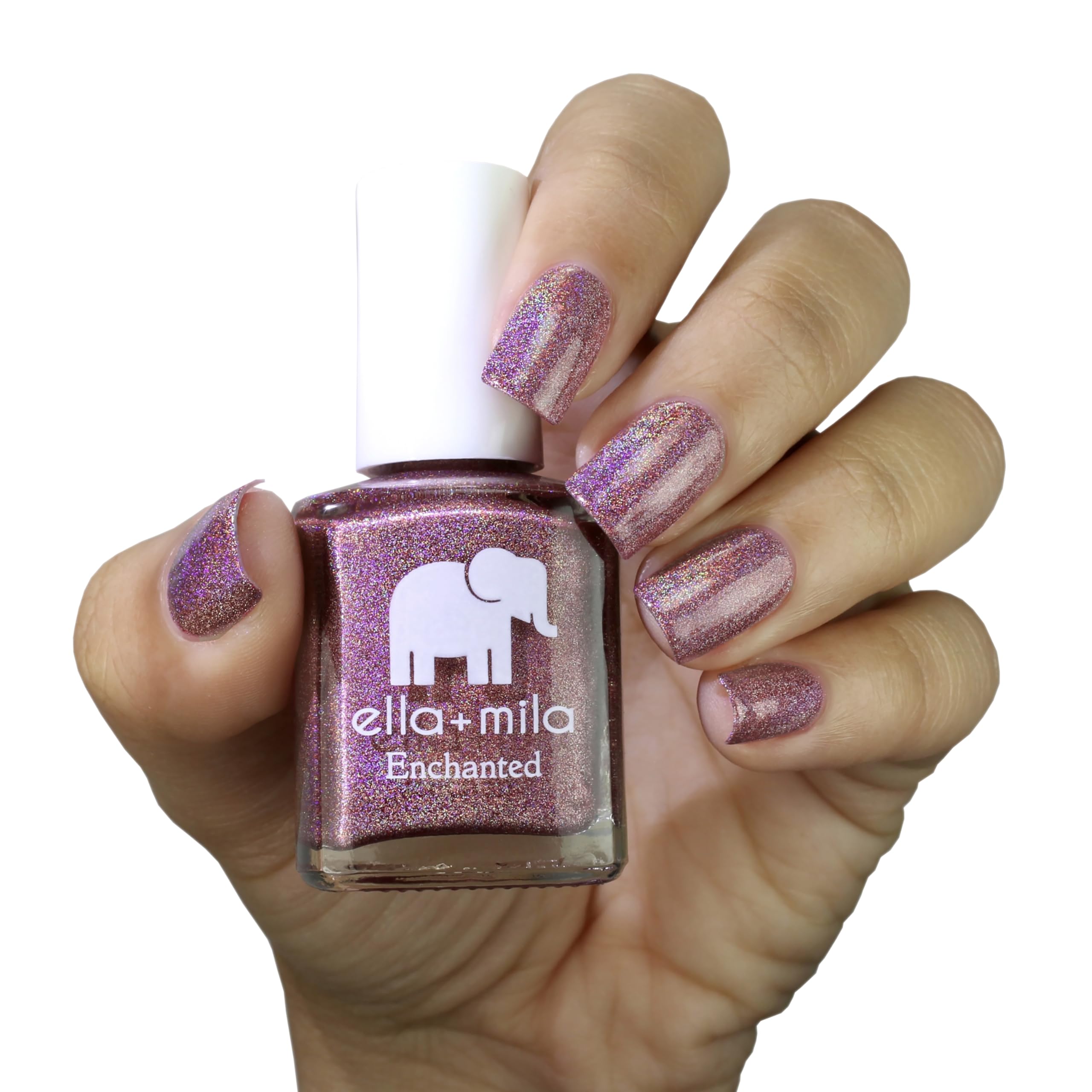 ella+mila Dragonfly Purple Nail Polish — Quick-Dry, Chip-Resistant, 0.45 fl oz