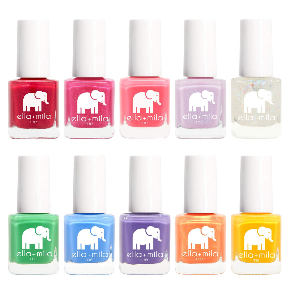 ella+mila Professional Nail Polish Set – 10 Quick-Dry, Vegan & Non-Toxic, 0.24 fl oz Each