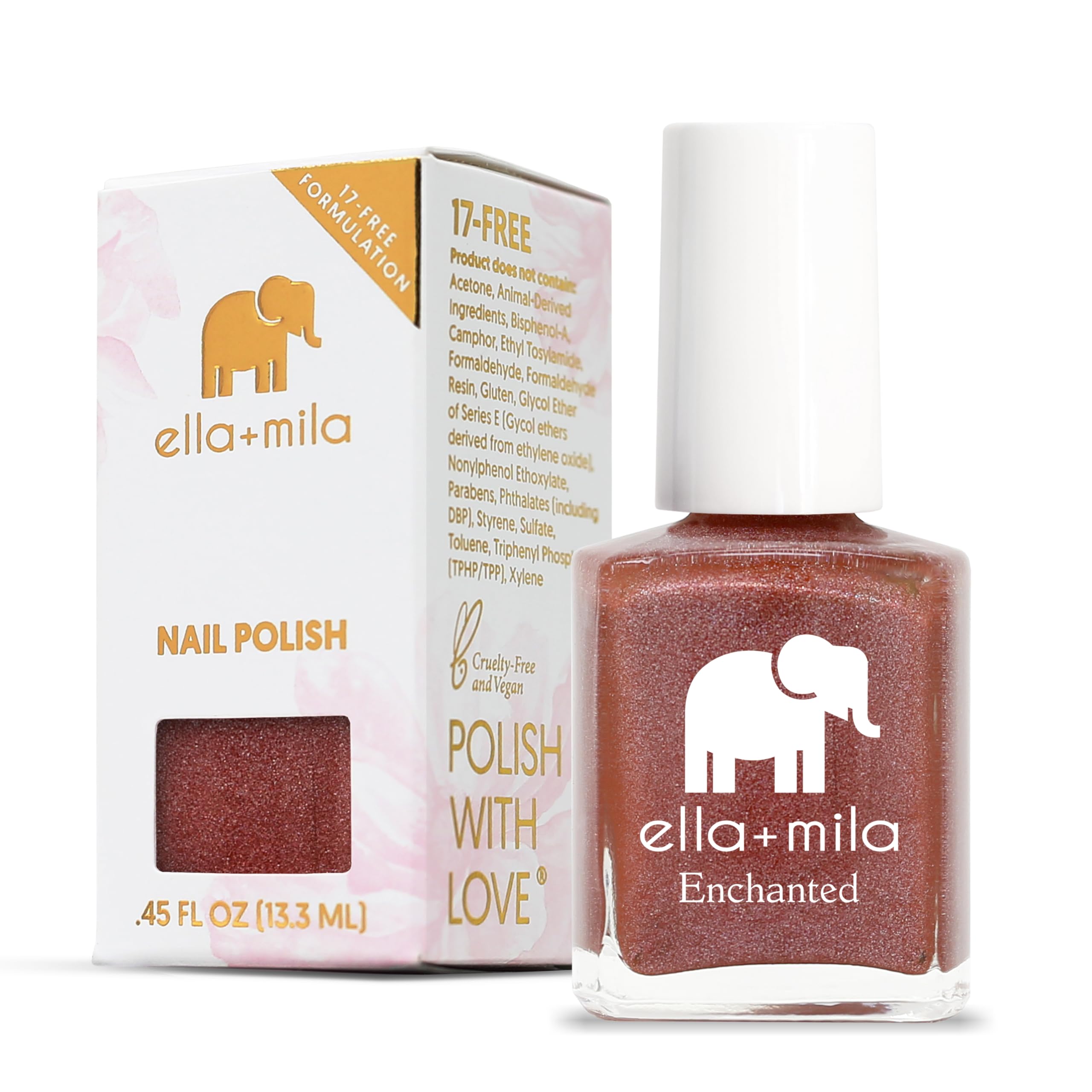 ella+mila Oasis Nail Polish – Quick-Dry, Chip-Resistant Red, 0.45 fl oz